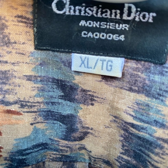 Vintage 1995 Christian Dior Abstract Button Up Shirt XL - Picture 5 of 15